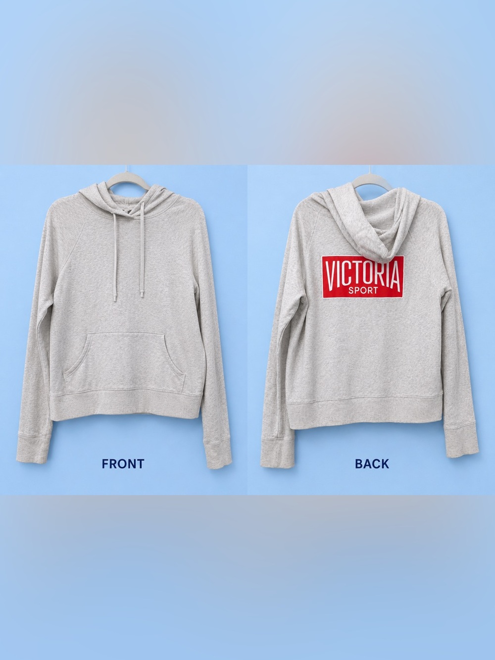 Victoria's Secret Light Gray Logo Pullover Hoodie